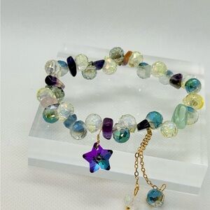 Multicolor Beaded Bracelet with Star Charm